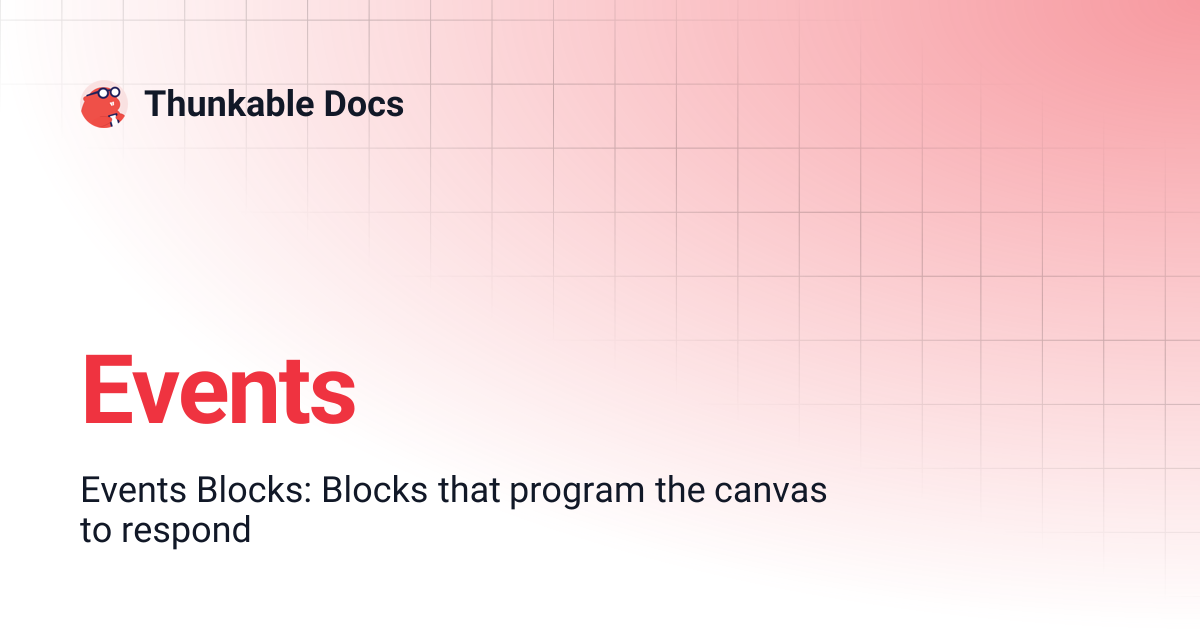 Events | Snap to Place | Thunkable Docs